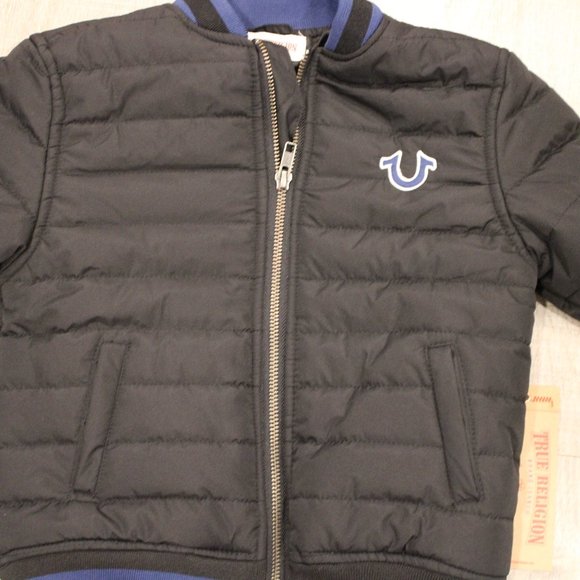 true religion quilted bomber jacket